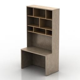 Office Table Locker Furniture 3d model