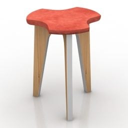स्टाइलिश लकड़ी की कुर्सी 3डी मॉडल