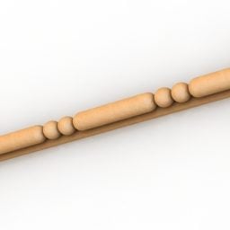 3D-Modell eines geschnitzten Gesimses aus Holz