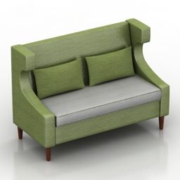 Sofa Destini Wingback Style 3d model