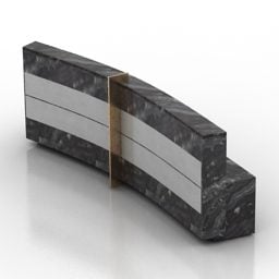 Marble Curved Rack 3D-malli
