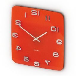 Relógio vermelho vintage modelo 3d
