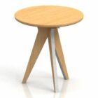 Mesa de centro redonda de madera
