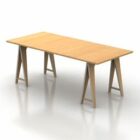 長方形のテーブルの家具