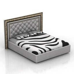 Bed Zebra Blanket 3d model