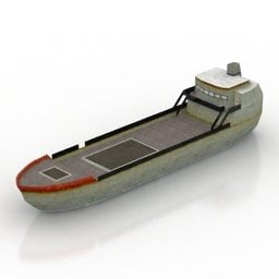 Modello 3d di piccola barca veloce