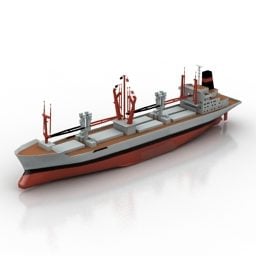 کشتی باری با بال خورشیدی مدل سه بعدی