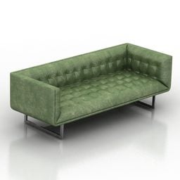 Green Leather Sofa Mercuriy 3d model