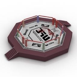 3д модель ринга UFC Octagon