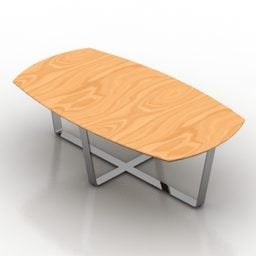 Table rectangulaire de bureau modèle 3D