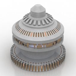Uzay Yerleşimi Motor Yapısı 3d modeli