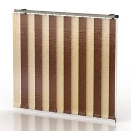 Wooden Louver Curtain 3d model