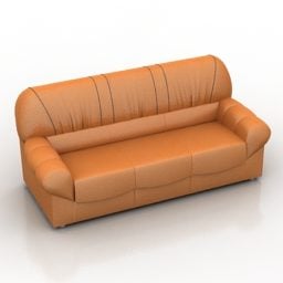 Leather Sofa 3 Seats Tema 3d model