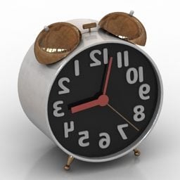 3д модель винтажных настенных часов в форме круга