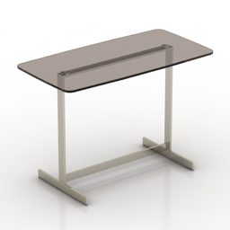 Table rectangulaire en verre V1 modèle 3D