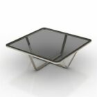 Square Glass Table Loop Frame