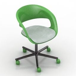 Office Wheel Armchair Low Back 3d model