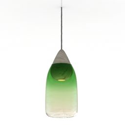光泽六库绿色玻璃灯罩3d模型