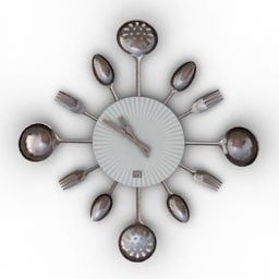 3д модель классических настенных часов с маятником