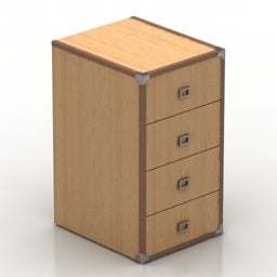 Locker Waska Wooden Drawers 3d model