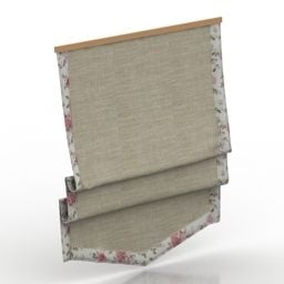 Scroll Flat Curtain 3d model