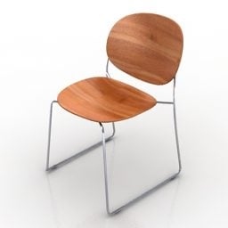 Office Plastic Chair Olive 3d model