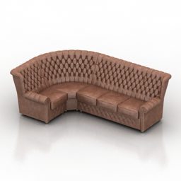 Corner Sofa Harrison Highback Style 3d model