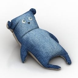 3д модель подушки-медвежонка-игрушки