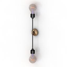 Two Bulbs Sconce Lamp 3d model