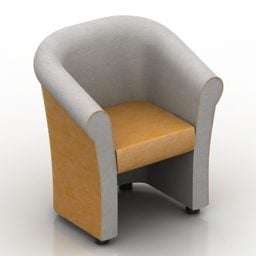 Enkele fauteuil Shell Style 3D-model