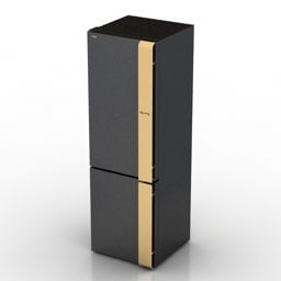 Чорний Холодильник Gorenje 3d модель