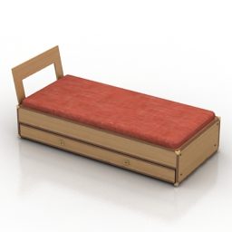 เตียง Lozko ขนาด 200×90 โมเดล 3 มิติ