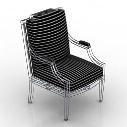 Moderne kunststof fauteuil Louis 3D-model