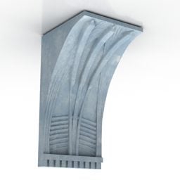 European Carving Plaster Component 3d model