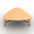 Round Triangle Wood Table