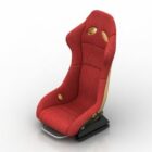 Rød lænestol Salon høj ryg