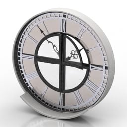 Mô hình 3d kiểu đồng hồ cửa sổ tròn