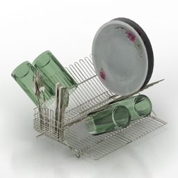 Rack Opvask Briller 3d model
