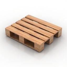 Drewniane palety siedziskowe Model 3D