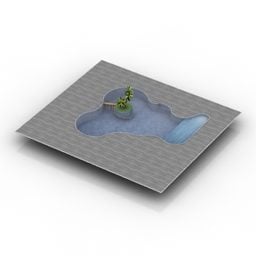 Zwembadparkspullen 3D-model