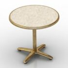 Round Bar Brass Table