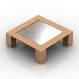 Tavolo in legno di vetro Jori Kanpai modello 3d