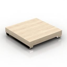 方形白色木桌Jori 3d模型