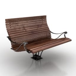 Bench Park Furniture 3d model