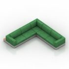 Tela verde sofá esquina