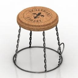 Round Seat Champagne 3d model