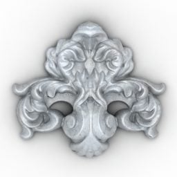 Ceiling Molding Carving Style 3d model