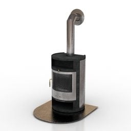 Iron Fireplace 3d model