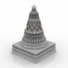 Bâtiment du temple indien antique