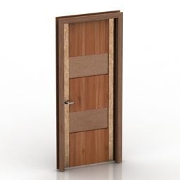 Wood Door Apartment 3d model